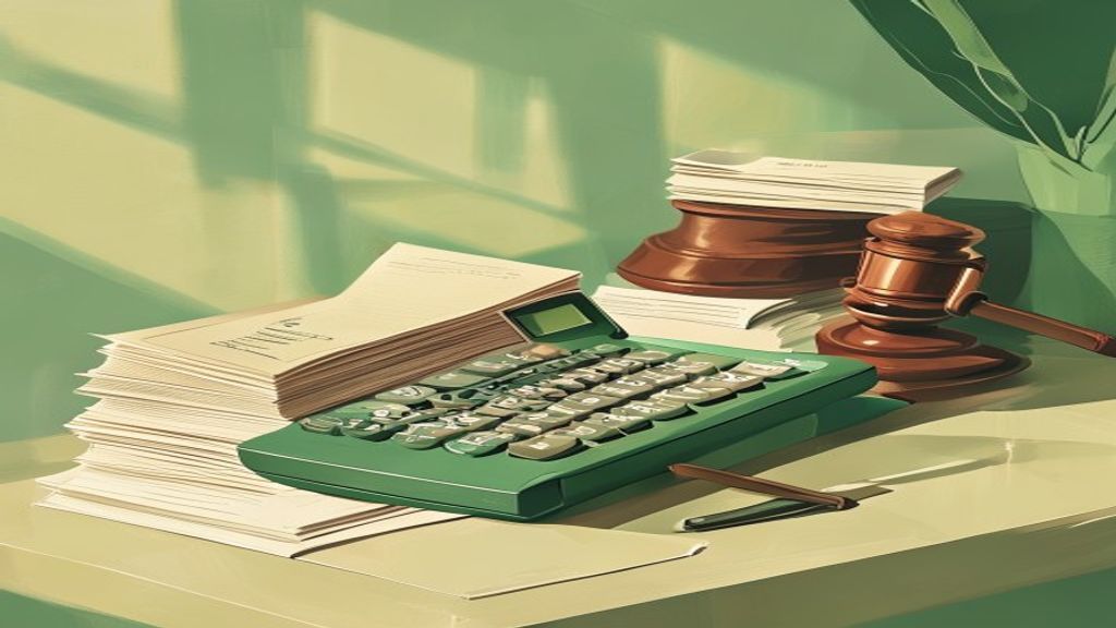 A set of scales in balance, with stacked euro coins on one side and a case file on the other — a symbol for weighing legal fees against the prospects of success.