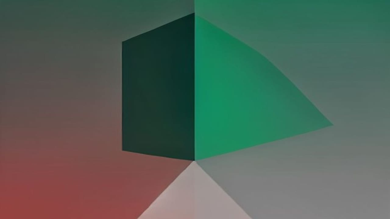 Una superficie oscura y cerrada con un único hueco rectangular recortado con nitidez, cuyos bordes brillan tenuemente desde dentro.
