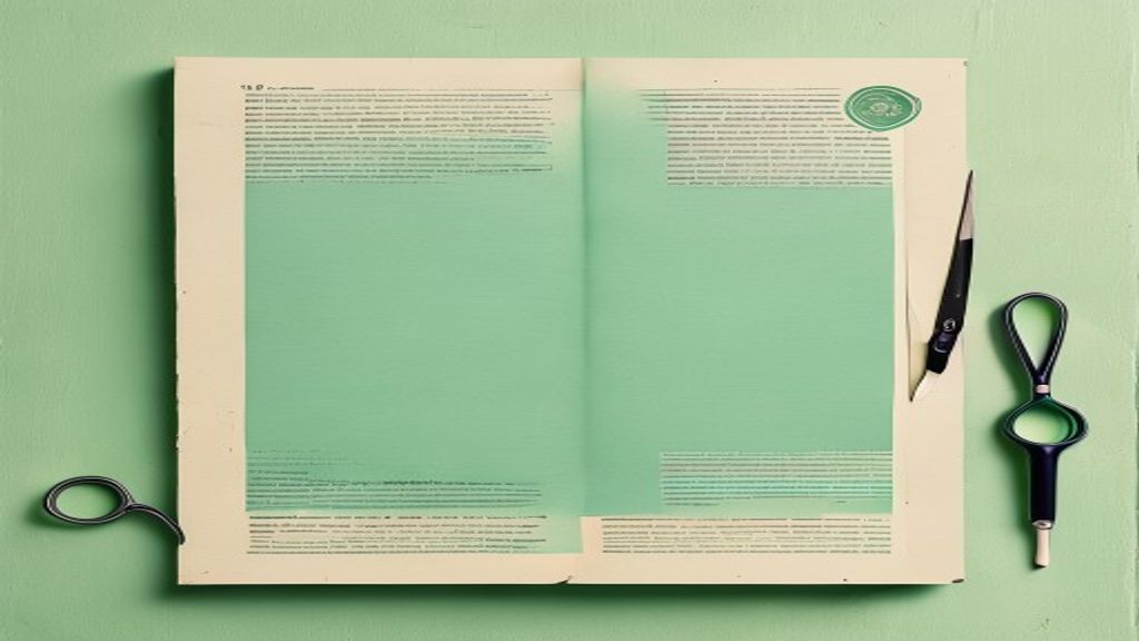 Symbolbild für echte PDF-Schwärzung: ein neu gesetztes Dokument mit entfernten Textstellen statt eines schwarzen Balkens.