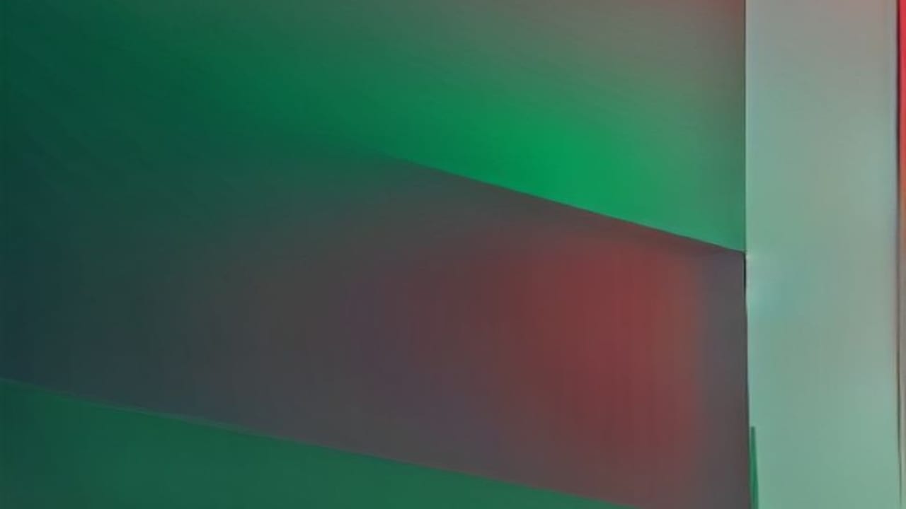 Symbolic image for token efficiency: a glowing node calmly looping back onto itself, with faint duplicate copies fading away around it, against a dark green-oxblood background